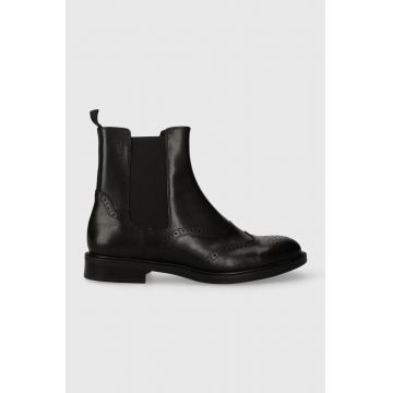 Vagabond Shoemakers ghete chelsea de piele AMINA femei, culoarea negru, cu toc plat, 5603.101.20