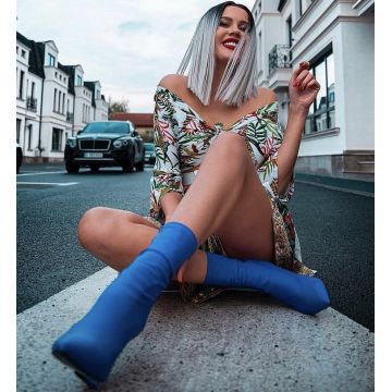 Botine dama Beuf Albastre