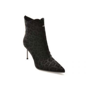 Botine elegante EPICA negre, 202760, din piele naturala