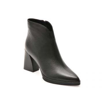 Botine elegante EPICA negre, 2748, din piele naturala