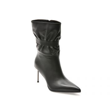 Botine elegante EPICA negre, M5A, din piele naturala