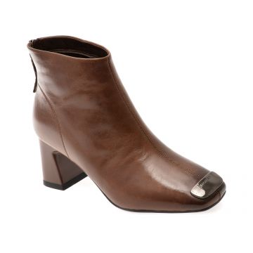 Botine EPICA maro, M32120, din piele naturala