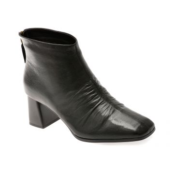 Botine EPICA negre, M77072, din piele naturala