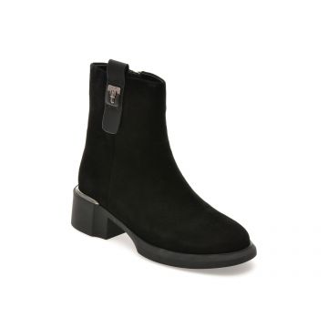 Ghete ALDO negre, AT91, din piele intoarsa