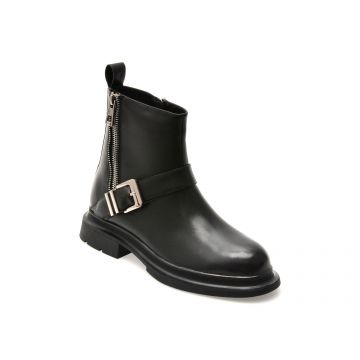 Ghete ALDO negre, D525, din piele naturala