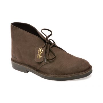 Ghete CLARKS gri, DESERT BT EVO, din piele intoarsa