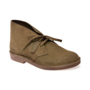 Ghete CLARKS kaki, DESERT BT EVO, din piele intoarsa