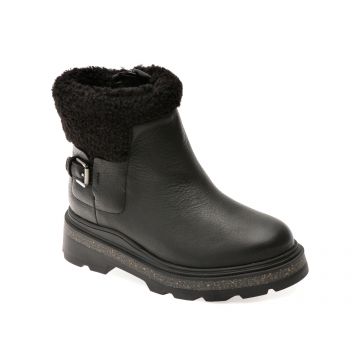 Ghete CLARKS negre, HENCROFT MADI WP, din piele naturala