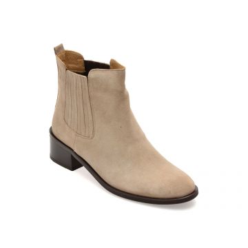 Ghete EPICA bej, 232080, din piele intoarsa