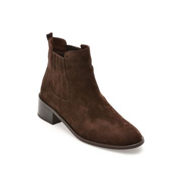 Ghete EPICA maro, 232080, din piele intoarsa