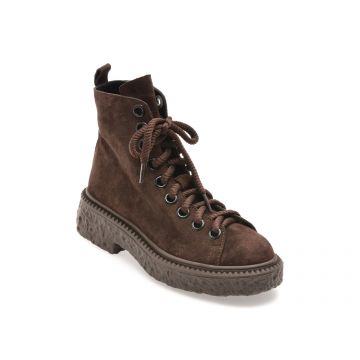 Ghete EPICA maro, 4770030, din piele intoarsa