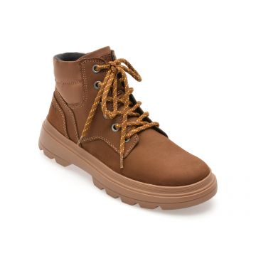 Ghete GEOX maro, J46M9A, din piele naturala