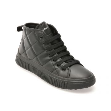 Ghete GEOX negre, J56M3F, din piele ecologica