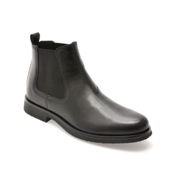 Ghete GEOX negre, U2658A, din piele naturala