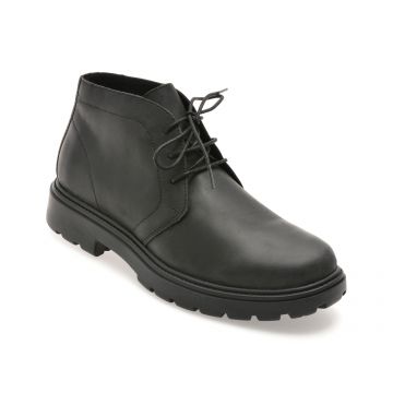 Ghete GEOX negre, U56FRA, din piele naturala