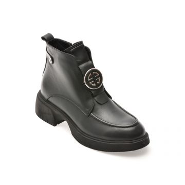 Ghete IMAGE negre, 3695030, din piele naturala