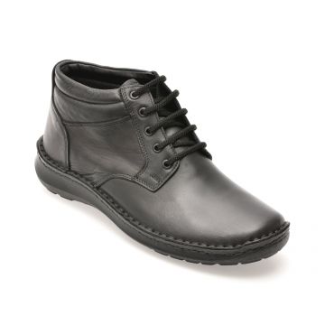 Ghete OTTER negre, 9591, din piele naturala