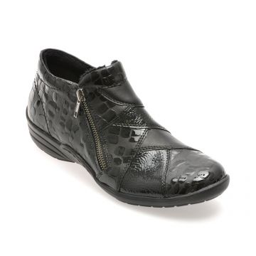 Ghete REMONTE negre, R7674, din piele naturala