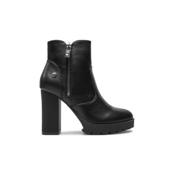 Botine dama -  31848 - Piele ecologica - Negru