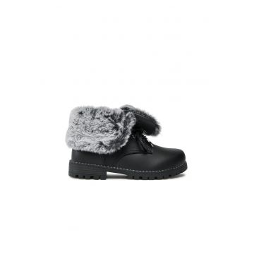 Botine dama -  64843 - Piele ecologica - Negru