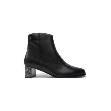 Botine dama -  78089 - Piele naturala - Negru