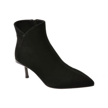 Botine elegante EPICA negre, 24A506, din piele intoarsa