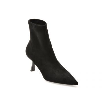 Botine elegante EPICA negre, 26R530, din material textil