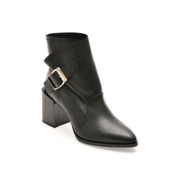 Botine elegante EPICA negre, 6125099, din piele naturala