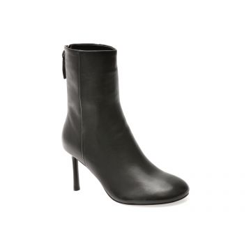 Botine elegante EPICA negre, EB927, din piele naturala