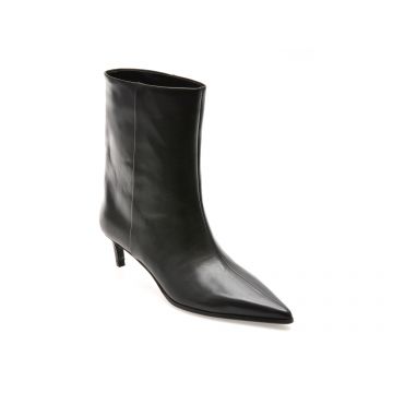 Botine elegante EPICA PREMIUM negre, 00906TB, din piele naturala
