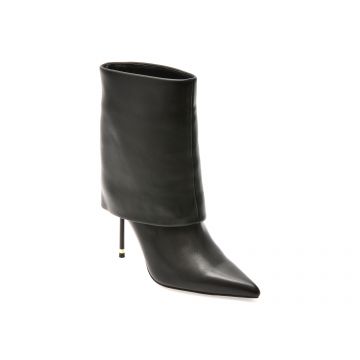 Botine elegante EPICA PREMIUM negre, 2478H, din piele naturala