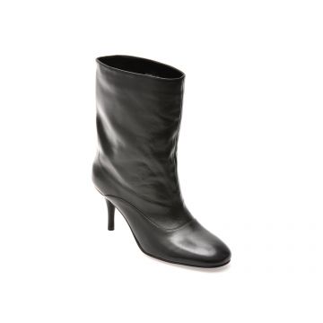 Botine elegante EPICA PREMIUM negre, 25080, din piele naturala