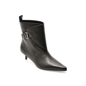 Botine elegante EPICA PREMIUM negre, H377R2, din piele naturala
