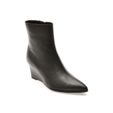 Botine EPICA negre, 4B239, din piele naturala
