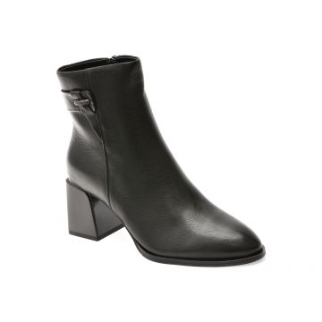 Botine EPICA negre, 4F5133, din piele naturala