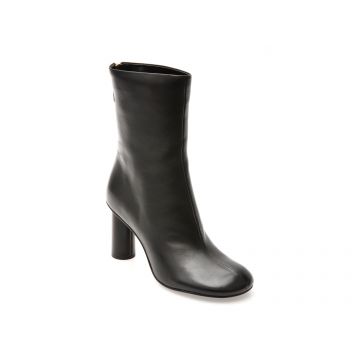 Botine EPICA PREMIUM negre, 00869EB, din piele naturala