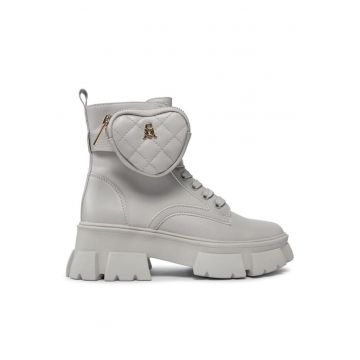 Ghete dama  302967339 - Piele naturala/Textil - Ecru