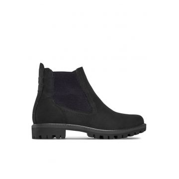 Ghete dama  Piele naturala - Bleumarin