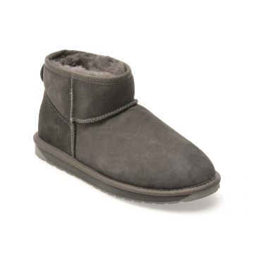 Ghete EMU gri, STINGER MICRO, din piele intoarsa