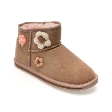 Ghete EMU maro, DAISY, din piele intoarsa