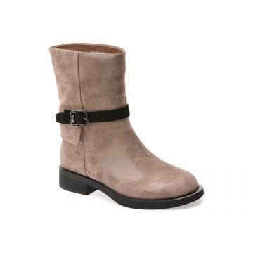 Ghete EPICA gri, 2691F, din piele intoarsa