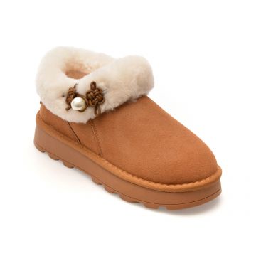 Ghete EPICA maro, 235186, din piele intoarsa