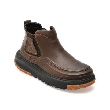 Ghete EPICA maro, 60019, din piele naturala