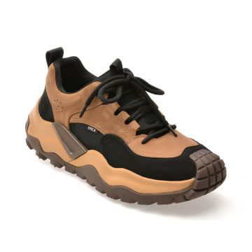 Ghete EPICA maro, LN11, din piele naturala