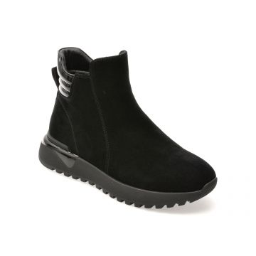 Ghete EPICA negre, 31350, din piele intoarsa