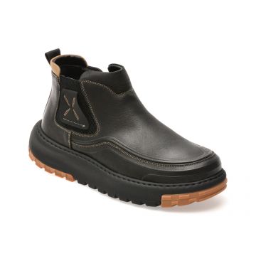 Ghete EPICA negre, 60019, din piele naturala