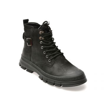 Ghete EPICA negre, 80278, din piele naturala