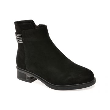 Ghete EPICA negre, E531, din piele intoarsa