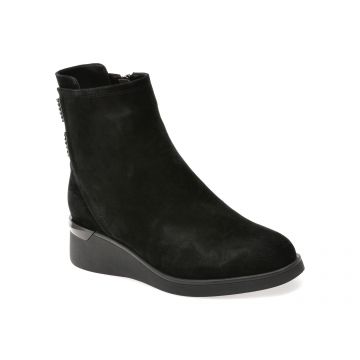 Ghete EPICA negre, E535, din piele intoarsa