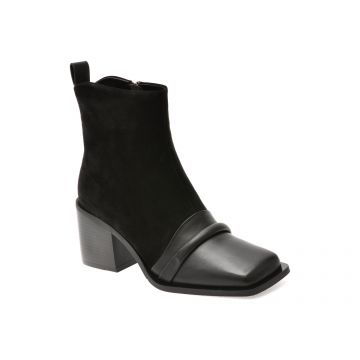 Ghete EPICA negre, EB929, din piele intoarsa